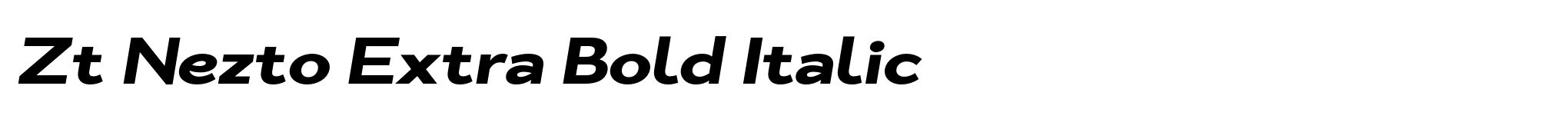 Zt Nezto Extra Bold Italic image
